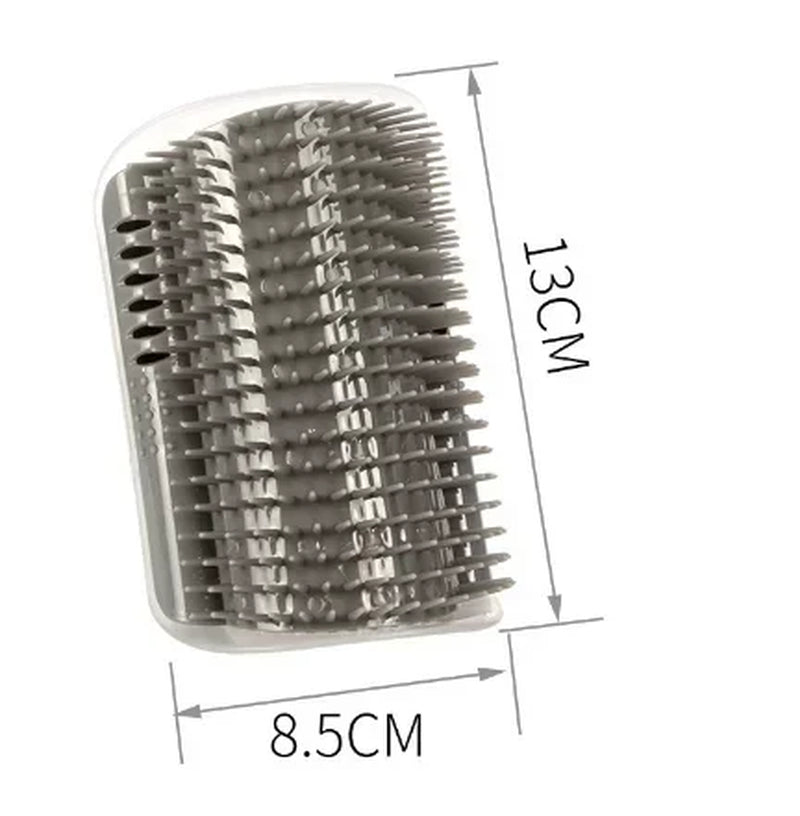 Cat Self Groomer with Catnip Cats Wall Corner Massage Comb Brush Rubs the Face with a Tickling Soft Comb Pet Grooming Supply