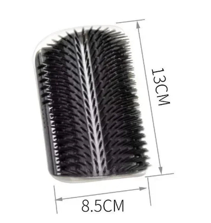 Cat Self Groomer with Catnip Cats Wall Corner Massage Comb Brush Rubs the Face with a Tickling Soft Comb Pet Grooming Supply