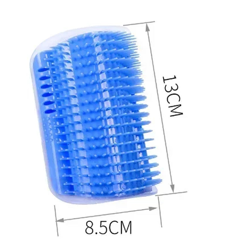 Cat Self Groomer with Catnip Cats Wall Corner Massage Comb Brush Rubs the Face with a Tickling Soft Comb Pet Grooming Supply