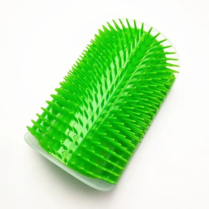 Cat Self Groomer with Catnip Cats Wall Corner Massage Comb Brush Rubs the Face with a Tickling Soft Comb Pet Grooming Supply