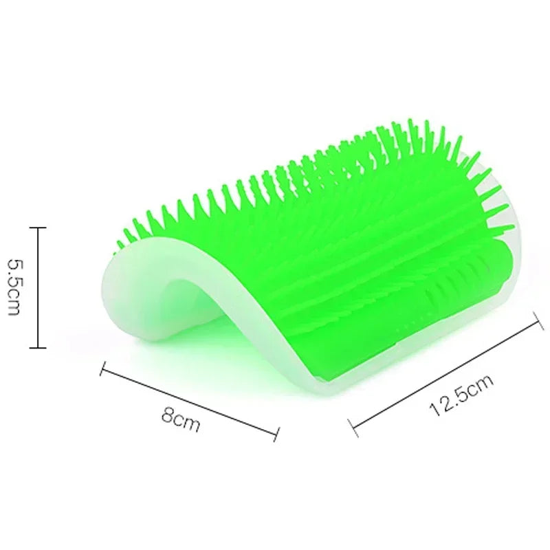 Cat Self Groomer with Catnip Cats Wall Corner Massage Comb Brush Rubs the Face with a Tickling Soft Comb Pet Grooming Supply