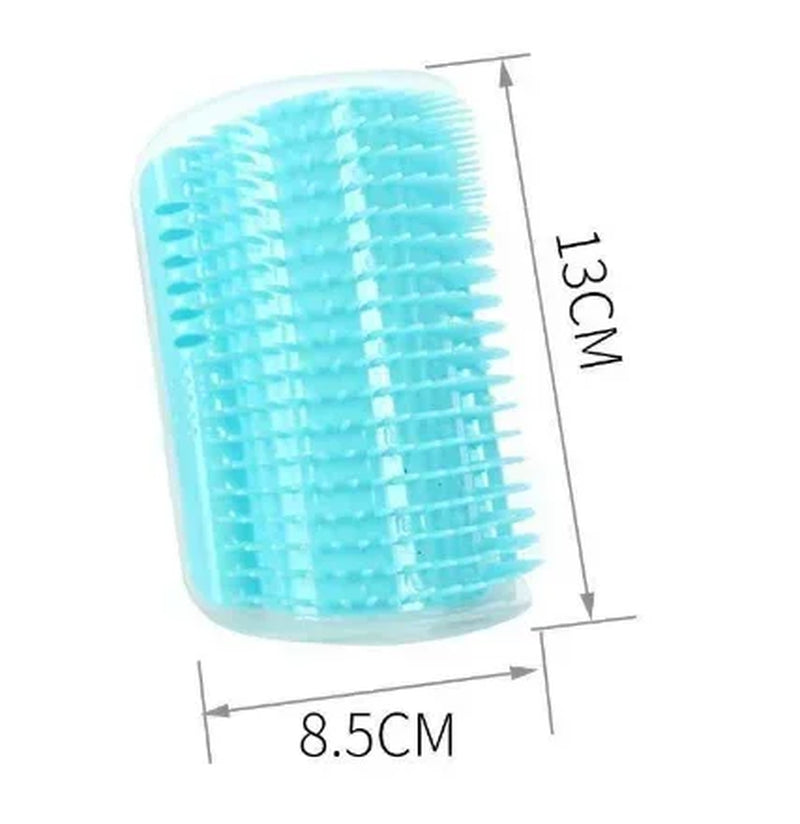 Cat Self Groomer with Catnip Cats Wall Corner Massage Comb Brush Rubs the Face with a Tickling Soft Comb Pet Grooming Supply