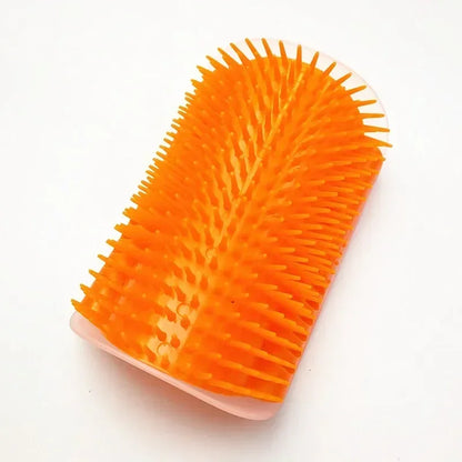 Cat Self Groomer with Catnip Cats Wall Corner Massage Comb Brush Rubs the Face with a Tickling Soft Comb Pet Grooming Supply